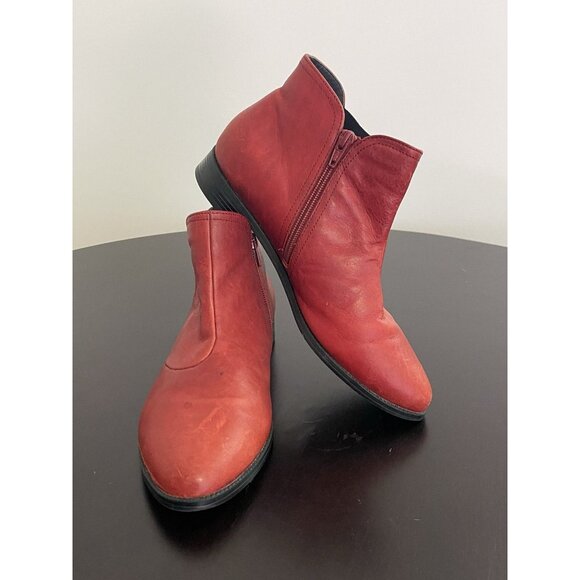 Ziera Shoes Shoes - Ziera Comfort Dark Red Leather Wide Fit Ankle Boots UK 40/US 9.5 Women’s Bootie